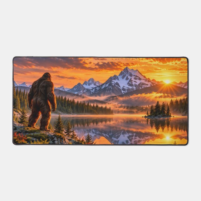Bigfoot Mountain Sunset Desk Mat (Front)