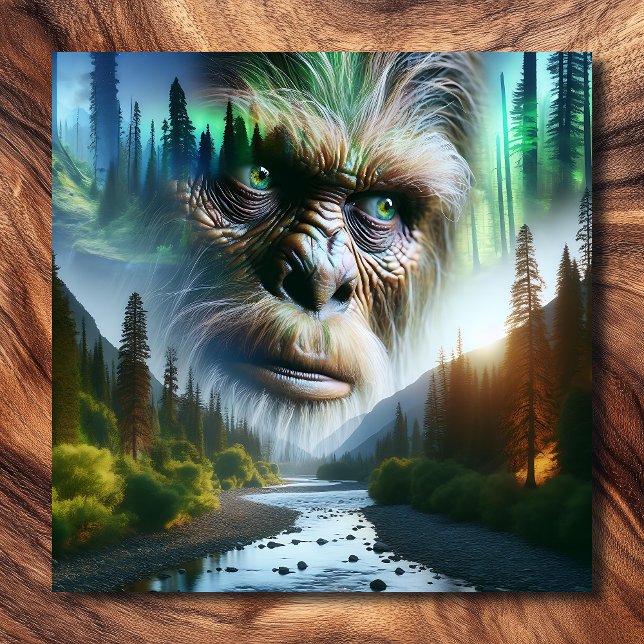 Bigfoot, Mountains, River and Forest Canvas Print (Creator Uploaded)