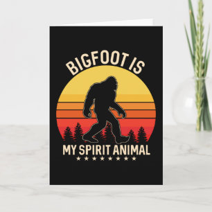 Bigfoot my Spirit Animal Bigfoot Retro Card