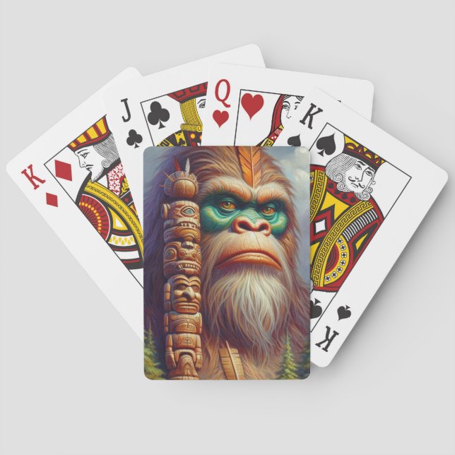 Bigfoot Native American Totem Playing Cards (Back)