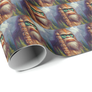 Bigfoot Native American Totem Wrapping Paper