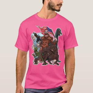 Bigfoot Nessie Alien Werewolf Cryptid Forces Crypt T-Shirt