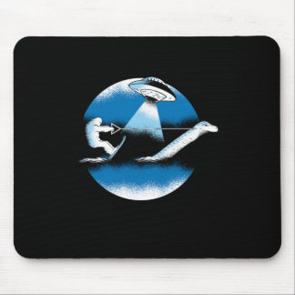 Bigfoot Nessie Loch Ness Monster UFO Alien Surfing Mouse Pad