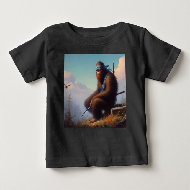 Bigfoot Ninja Baby T-Shirt (Front)