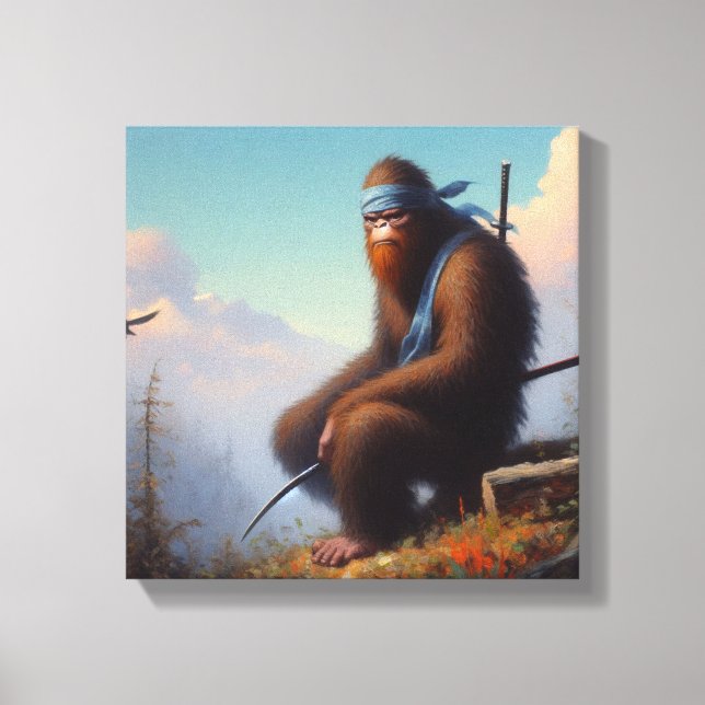 Bigfoot Ninja Canvas Print (Front)