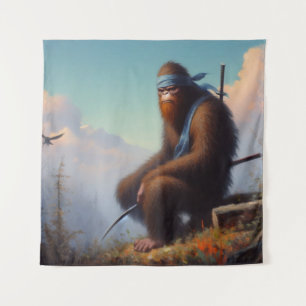 Bigfoot Ninja Tapestry