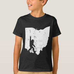 Bigfoot Ohio State Map Sasquatch Men Women Gift T-Shirt