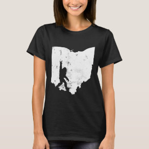 Bigfoot Ohio State Map Sasquatch Men Women Gift T-Shirt