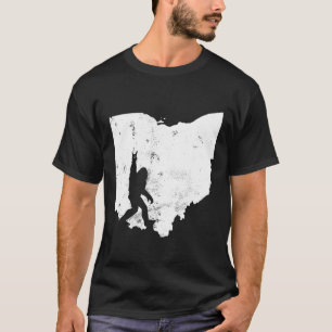 Bigfoot Ohio State Map Sasquatch Men Women Gift T-Shirt