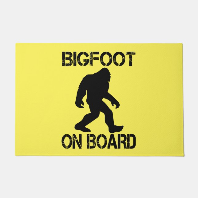Bigfoot on Board - Funny Bigfoot      Doormat (Front)