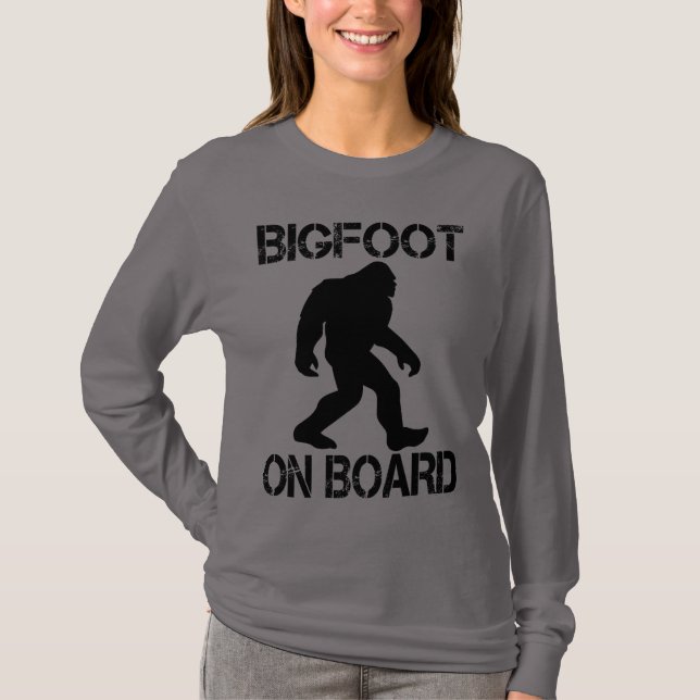 Bigfoot on Board Funny Bigfoot     T-Shirt (Front)