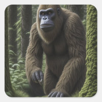  Bigfoot or Sasquatch Squatting by a Tree