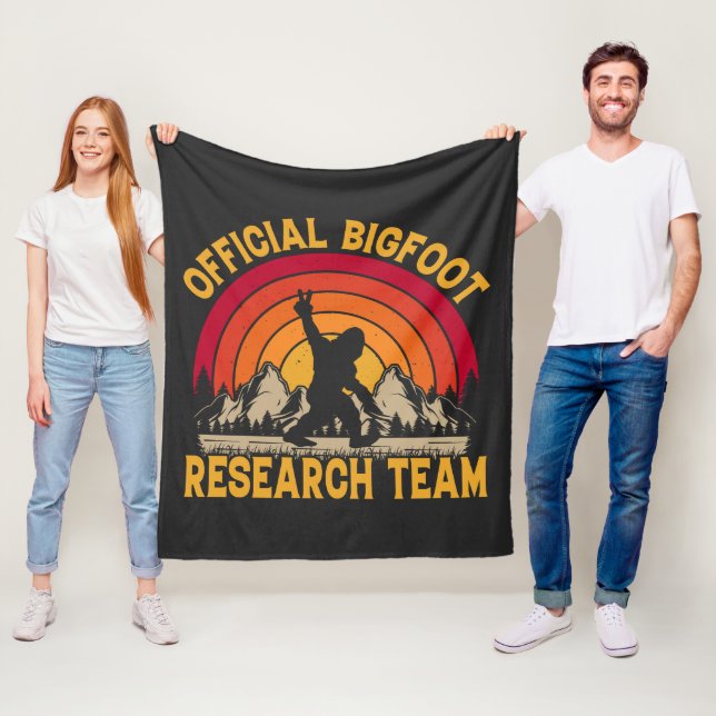Bigfoot Original Research Team  Fleece Blanket (In Situ)