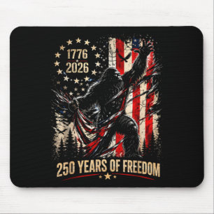 Bigfoot patriotic 250 years of freedom american mouse pad