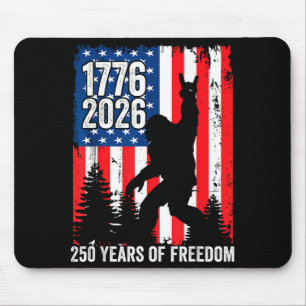 Bigfoot patriotic 250 years of freedom usa 250th mouse pad