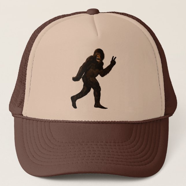 Bigfoot Peace Trucker Hat (Front)