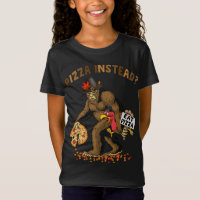 Bigfoot Pilgrim Turkey Pumpkin Eat Pizza Thanksgiv