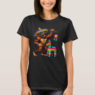 Bigfoot Pinata Cinco De Mayo Mexican Sasquatch Kid T-Shirt
