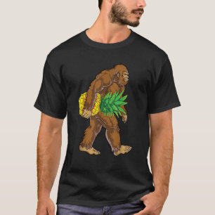 Bigfoot Pineapple Men Women Sasquatch Tropical Foo T-Shirt