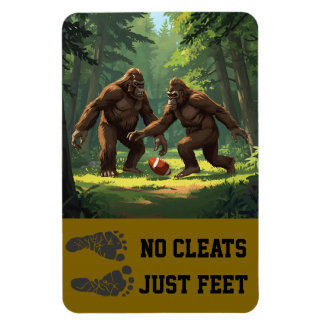Bigfoot playing football magnet