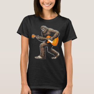 Bigfoot playing guitar left hand guitarist funny  T-Shirt