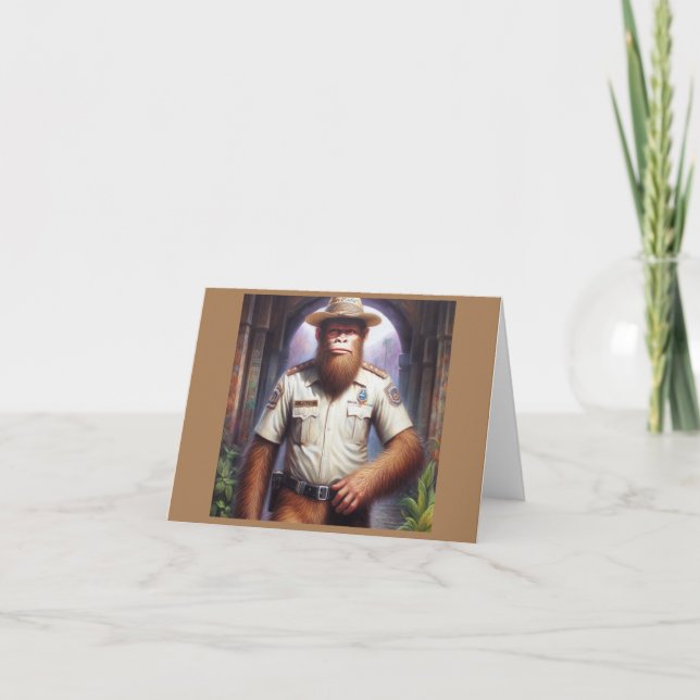 Bigfoot Policeman Card (Front)