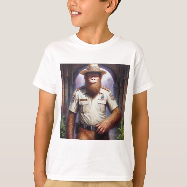 Bigfoot Policeman T-Shirt (Front)