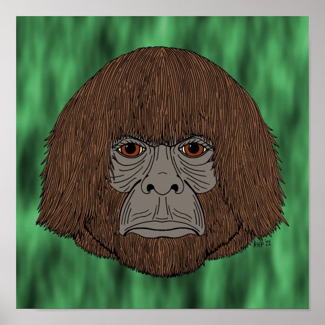 Bigfoot Portrait 2 (Human-Like) Poster (Front)
