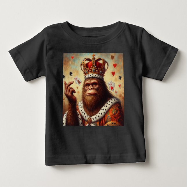 Bigfoot Queen of Hearts Baby T-Shirt (Front)