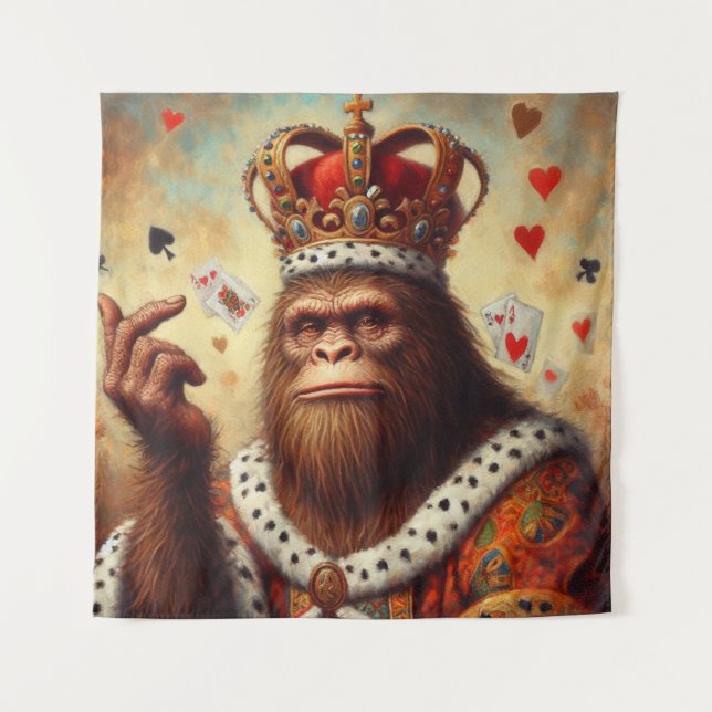 Bigfoot Queen of Hearts Tapestry (Front)