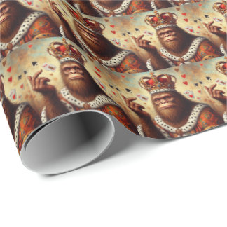 Bigfoot Queen of Hearts Wrapping Paper