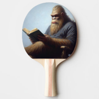 Bigfoot Reading Ping Pong Paddle