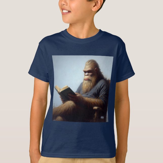 Bigfoot Reading T-Shirt (Front)
