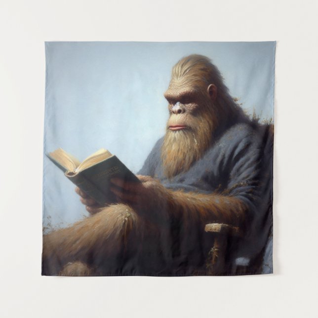 Bigfoot Reading Tapestry (Front)