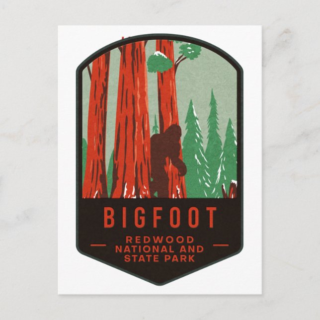 Bigfoot Redwood National Park Postcard (Front)