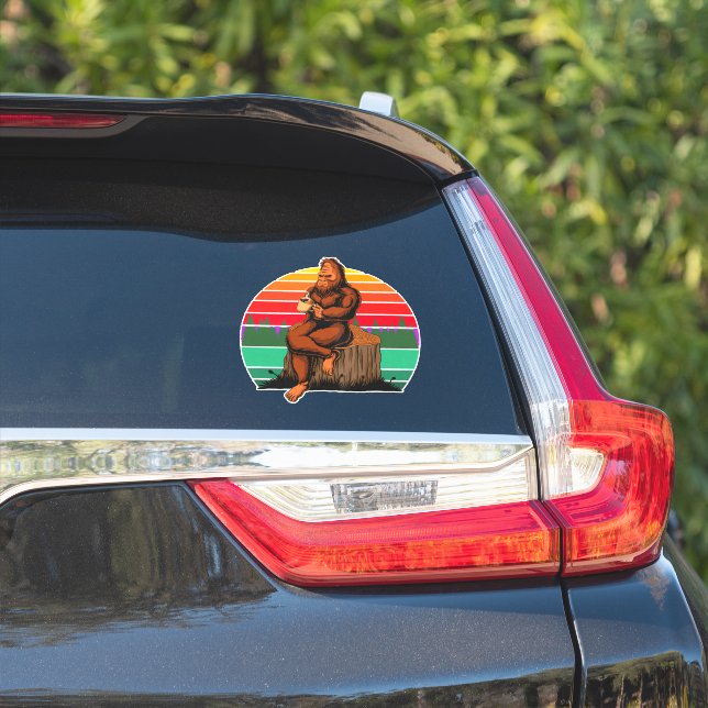 Bigfoot Relaxing Morning Coffee Break  (Car Side)