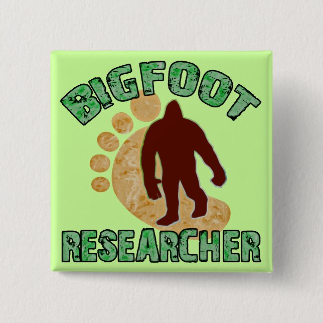 Bigfoot Researcher 15 Cm Square Badge (Front)
