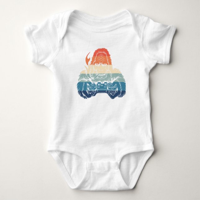 Bigfoot Retro  Baby Bodysuit (Front)