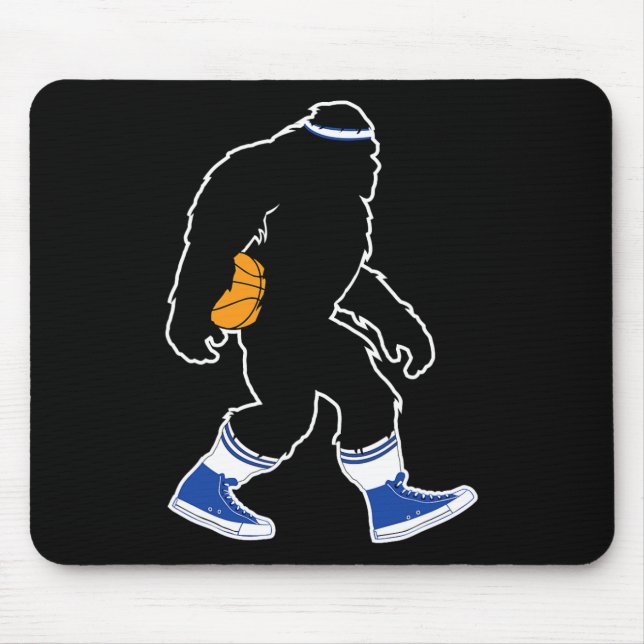 Bigfoot Retro Bysketbyll Gift For Squatch Believer Mouse Pad (Front)