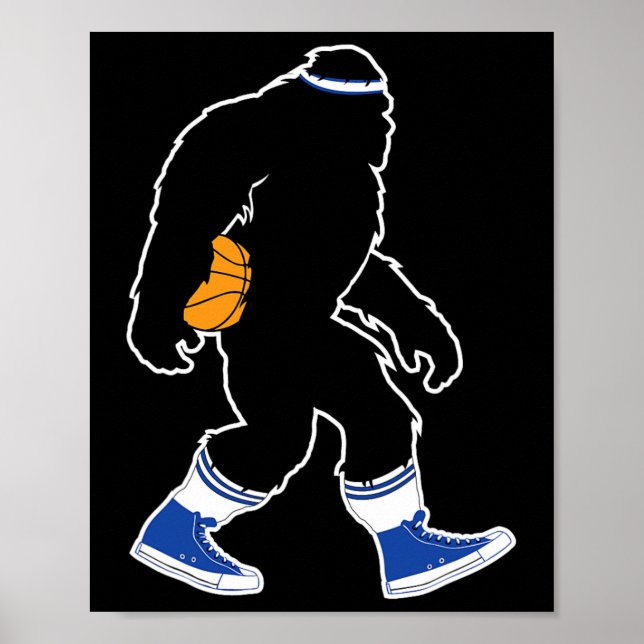 Bigfoot Retro Bysketbyll Gift For Squatch Believer Poster (Front)