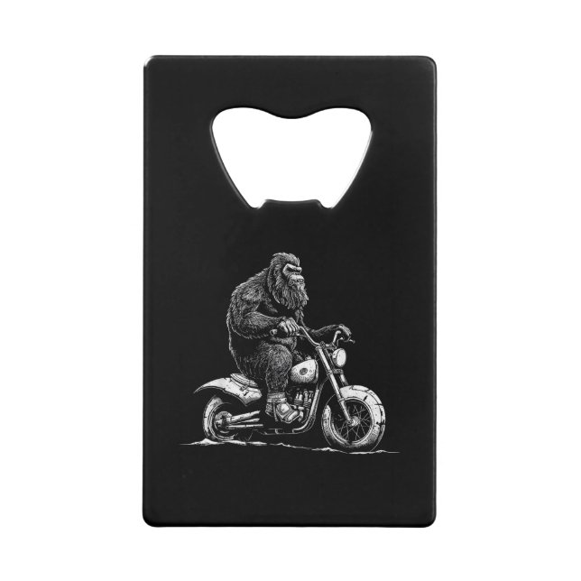 Bigfoot Riding A Motorcycle Bike Funny Sasquatch M (Front)