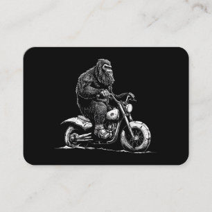 Bigfoot Riding A Motorcycle Bike Funny Sasquatch M Business Card