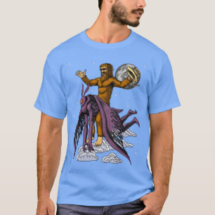 Bigfoot Riding Mothman T-Shirt