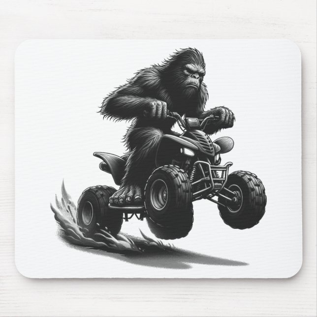 Bigfoot Riding Quad Bike Mouse Pad (Front)