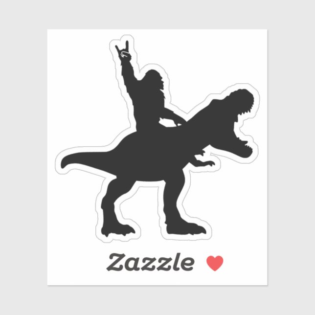 Bigfoot Riding T-Rex   (Sheet)