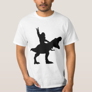 Bigfoot Riding T-Rex T-Shirt