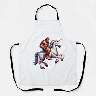 Bigfoot riding Unicorn Apron