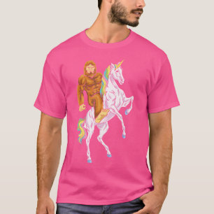 Bigfoot Riding Unicorn Believe In You Yeti Sasquat T-Shirt
