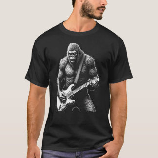 Bigfoot Rock Guitar Funny Men's Graphic T-Shirt