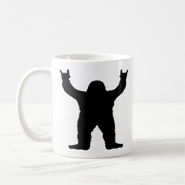Bigfoot Rock On  Coffee Mug (Left)